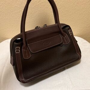 Tod’s D-Styling Bauletto Pebbled Leather Handbag - Brown